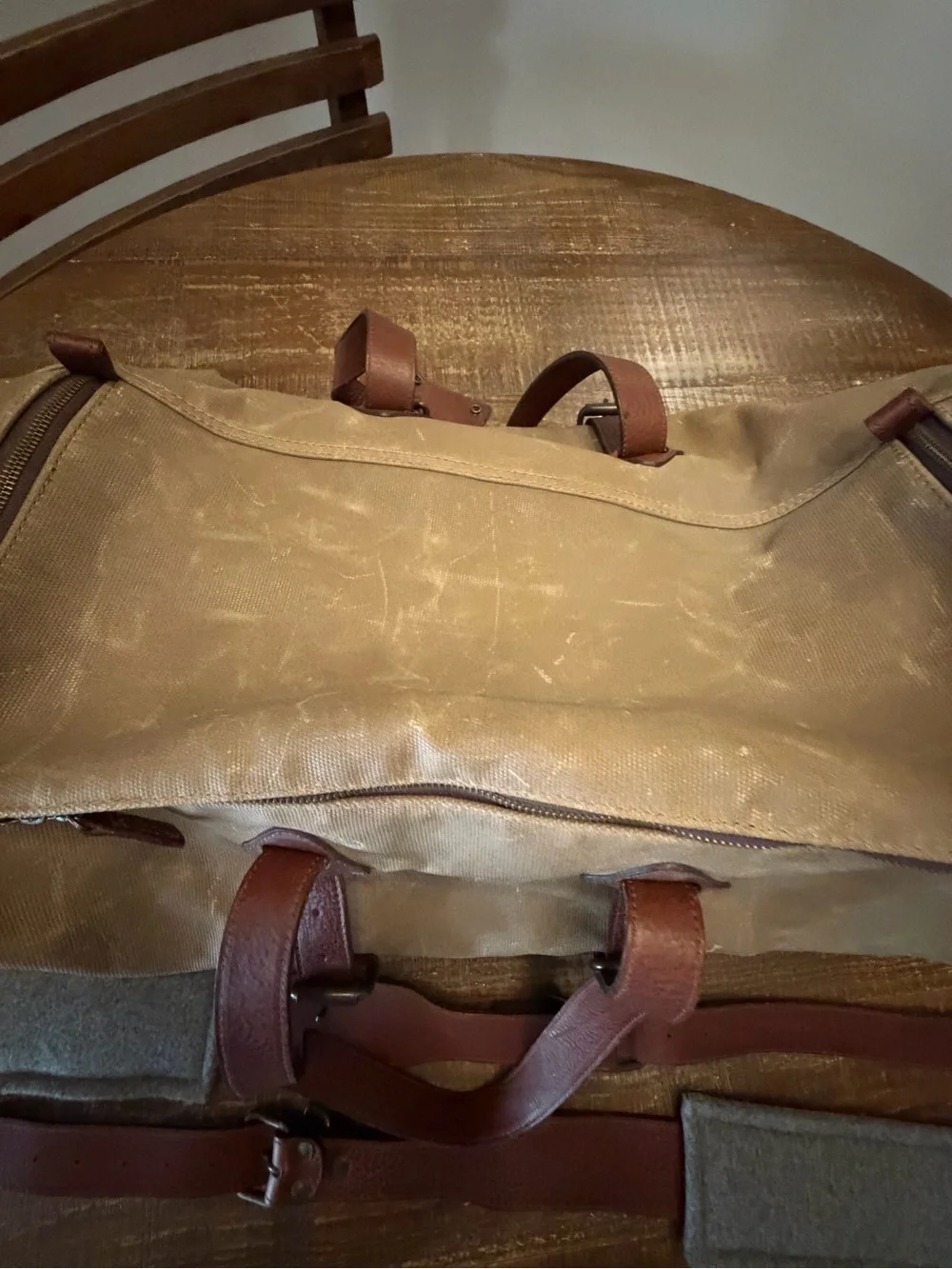 Buffalo Jackson DAKOTA WAXED CANVAS DUFFLE BAG BACKPAK great condition